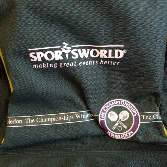 Wimbledon The Championship England Tennis Backpack Green Bag - Picture 9 of 9